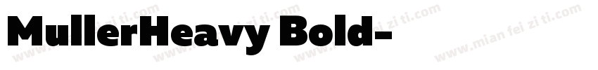 MullerHeavy Bold字体转换